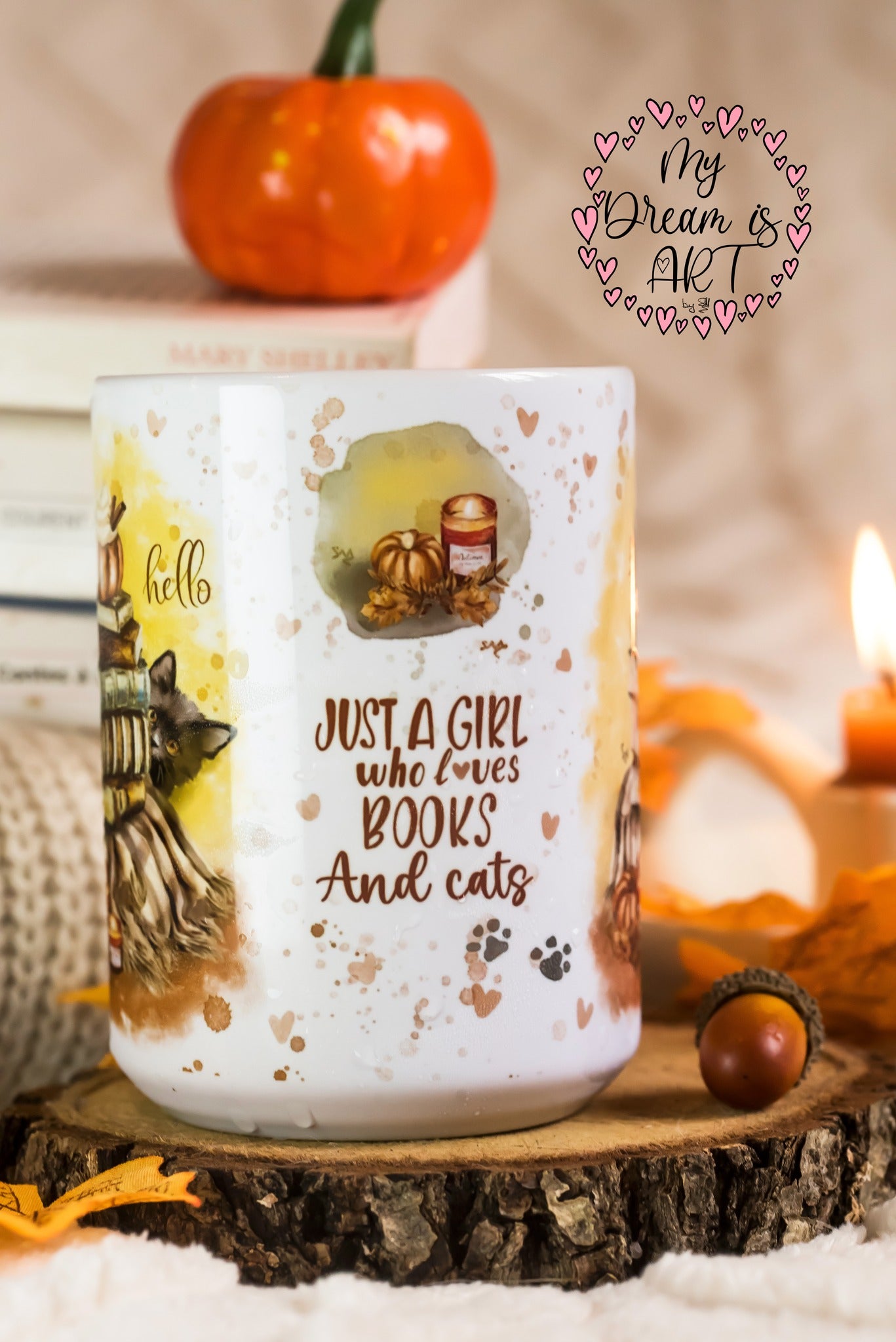 Tasse love'Books and Cats