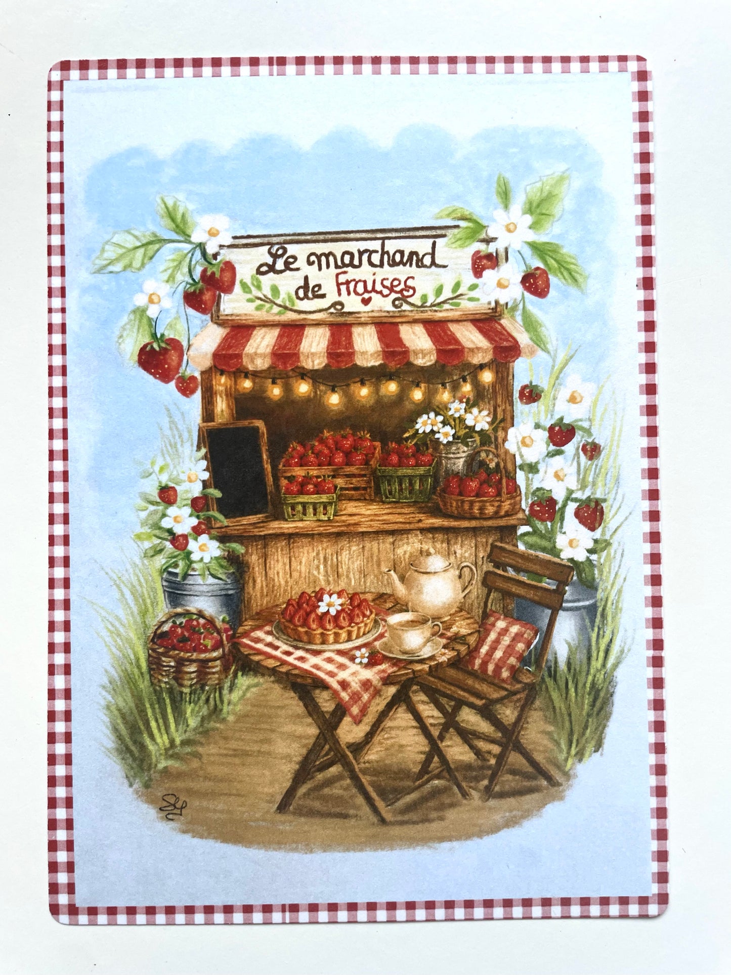 Carte le marchand de fraises