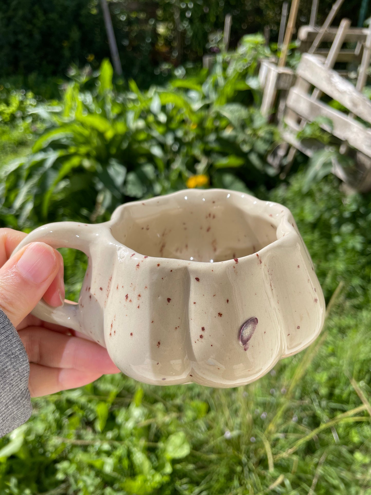 Tasse moucheté vanille imparfaite