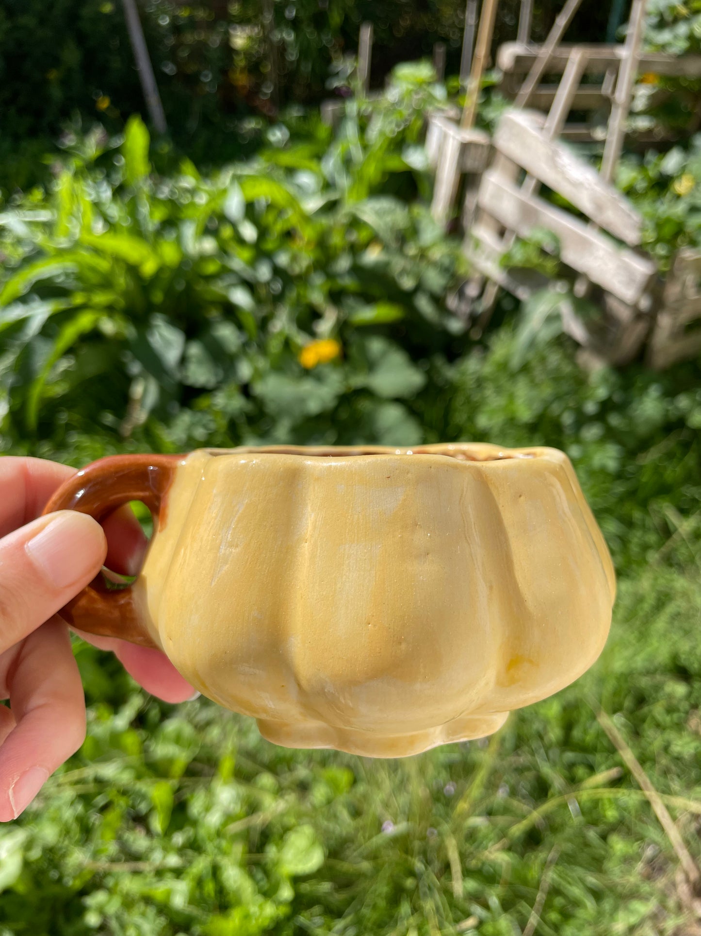 Tasse citrouille jaune ocre