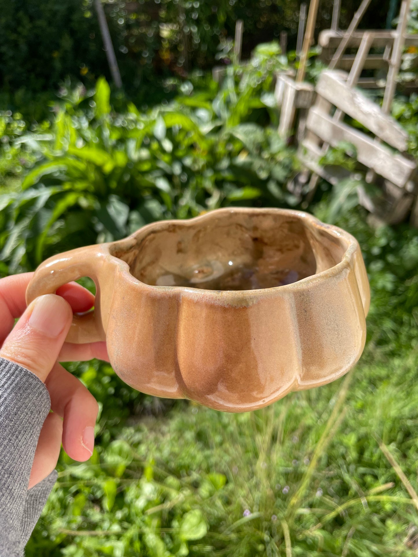 Tasse citrouille beige/ocre
