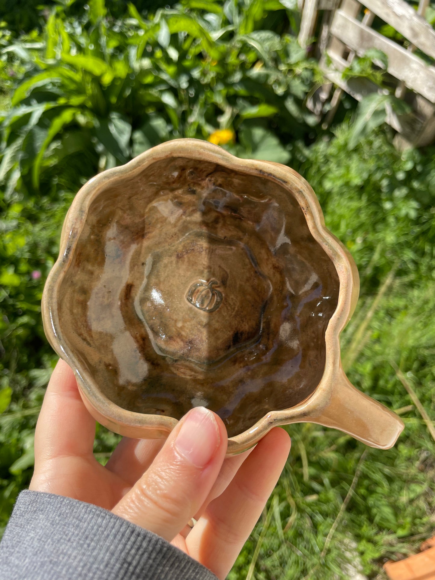 Tasse citrouille beige/ocre