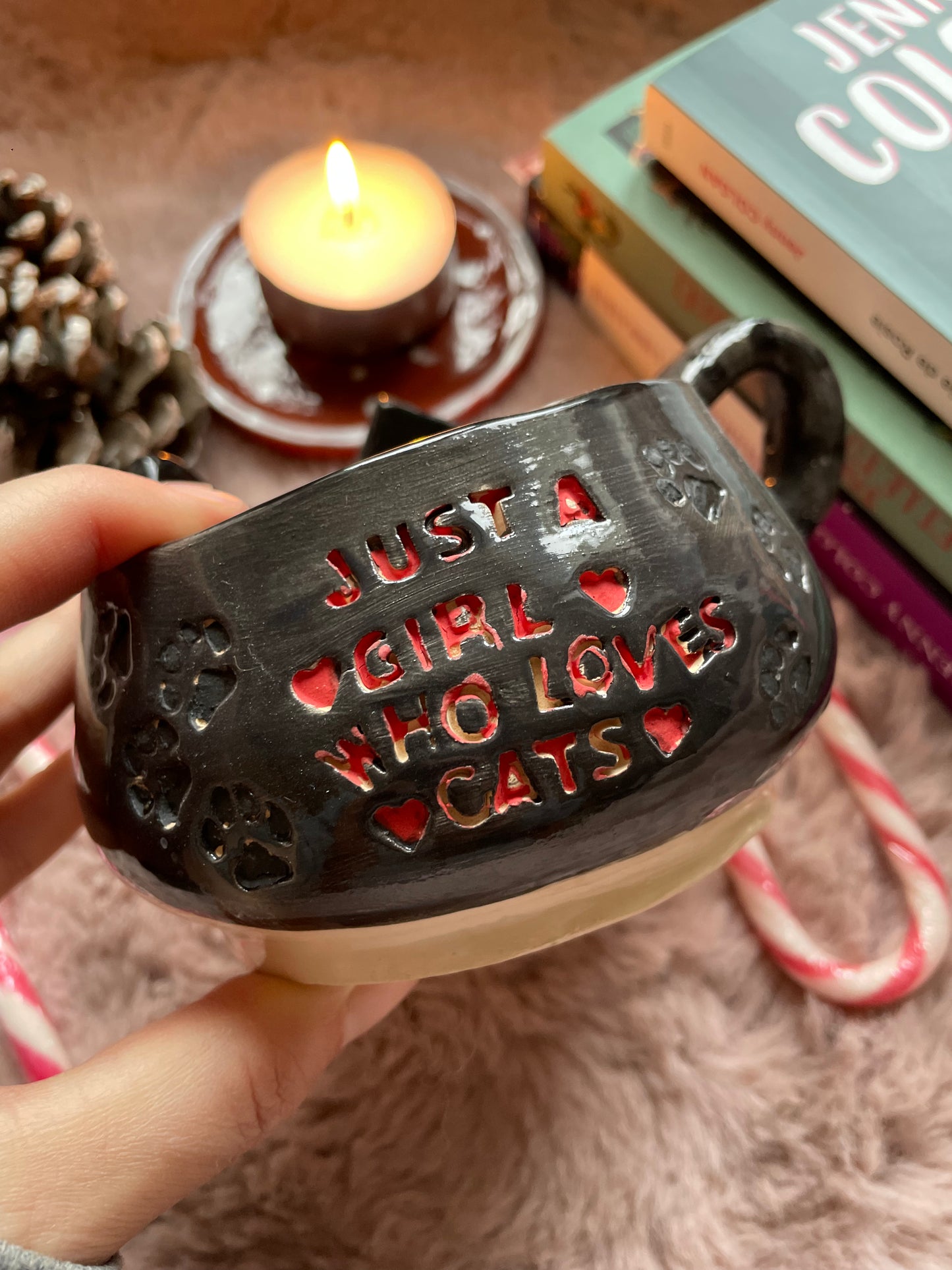 Tasse tête chat noir