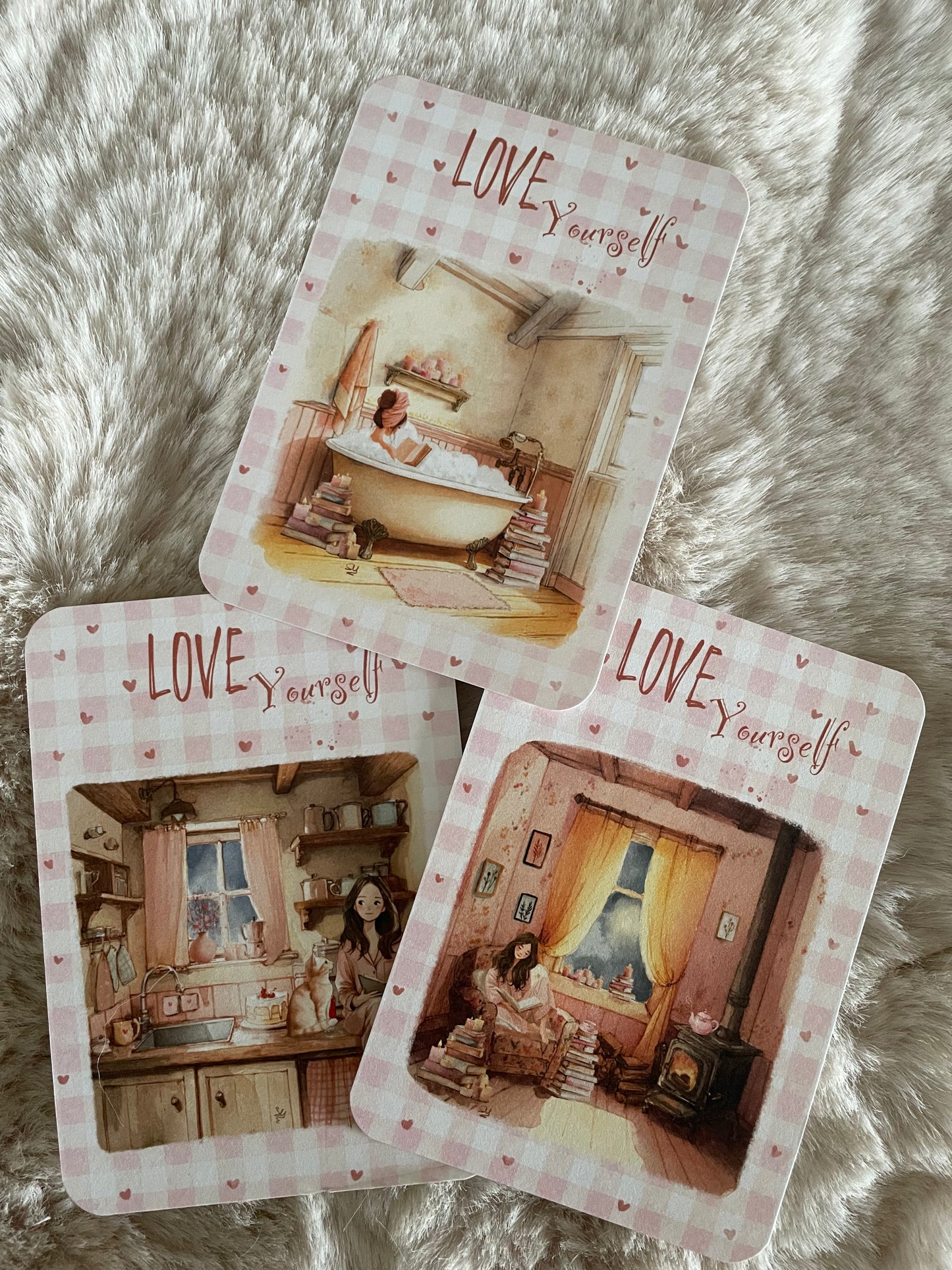 Cartes love yourself , lot de 3