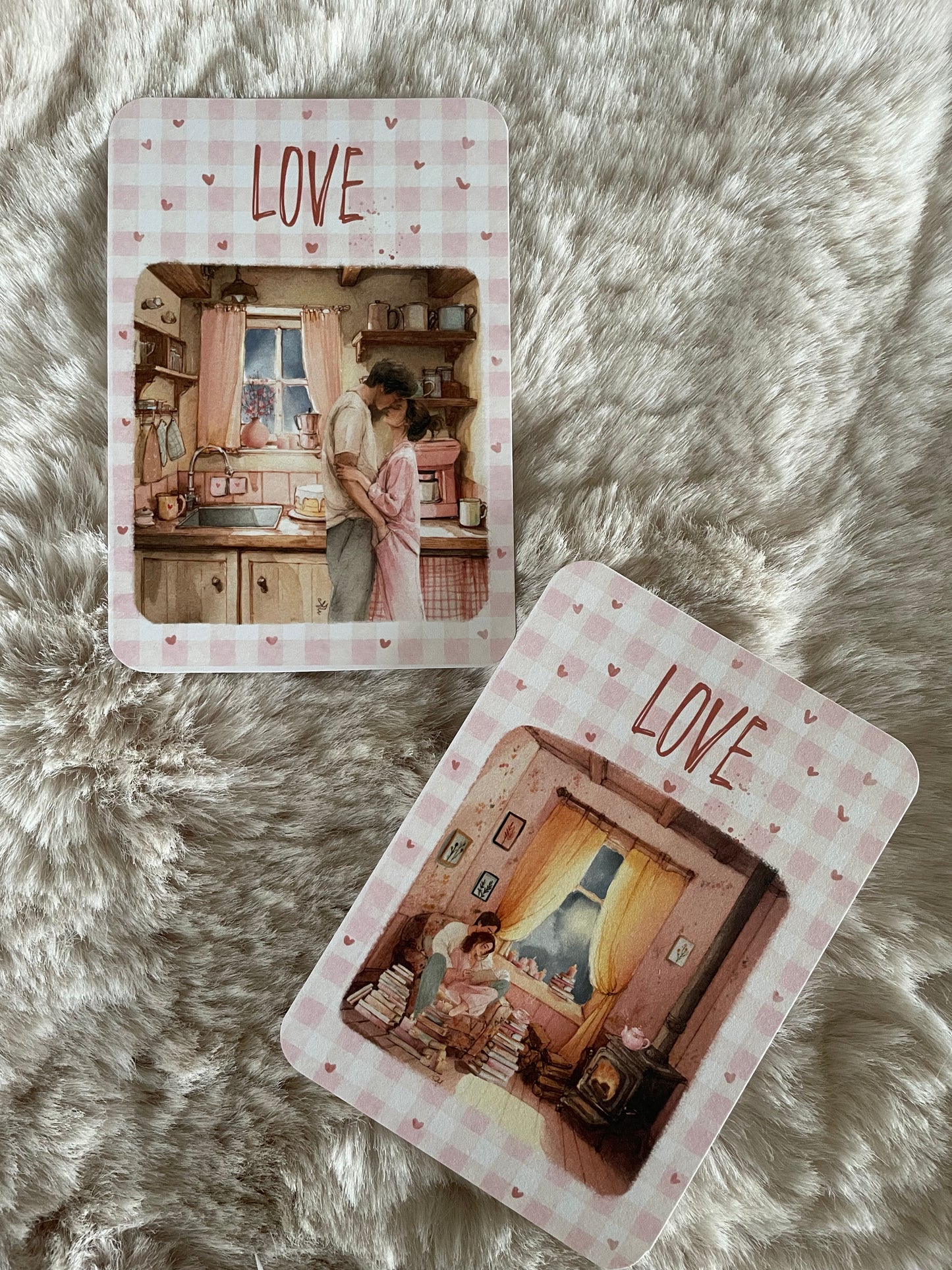Cartes saint Valentin, lot de deux