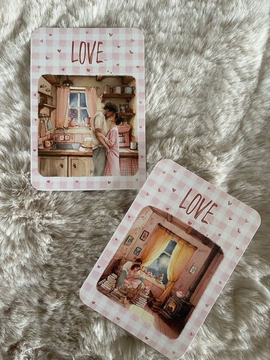 Cartes saint Valentin, lot de deux