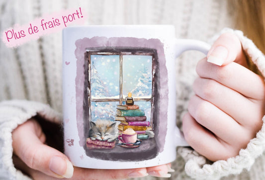 Tasse mon hiver deux illustrations differentes