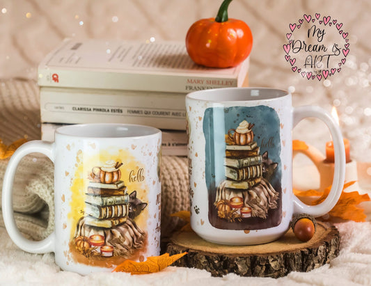 Tasse  love'Books and Cats