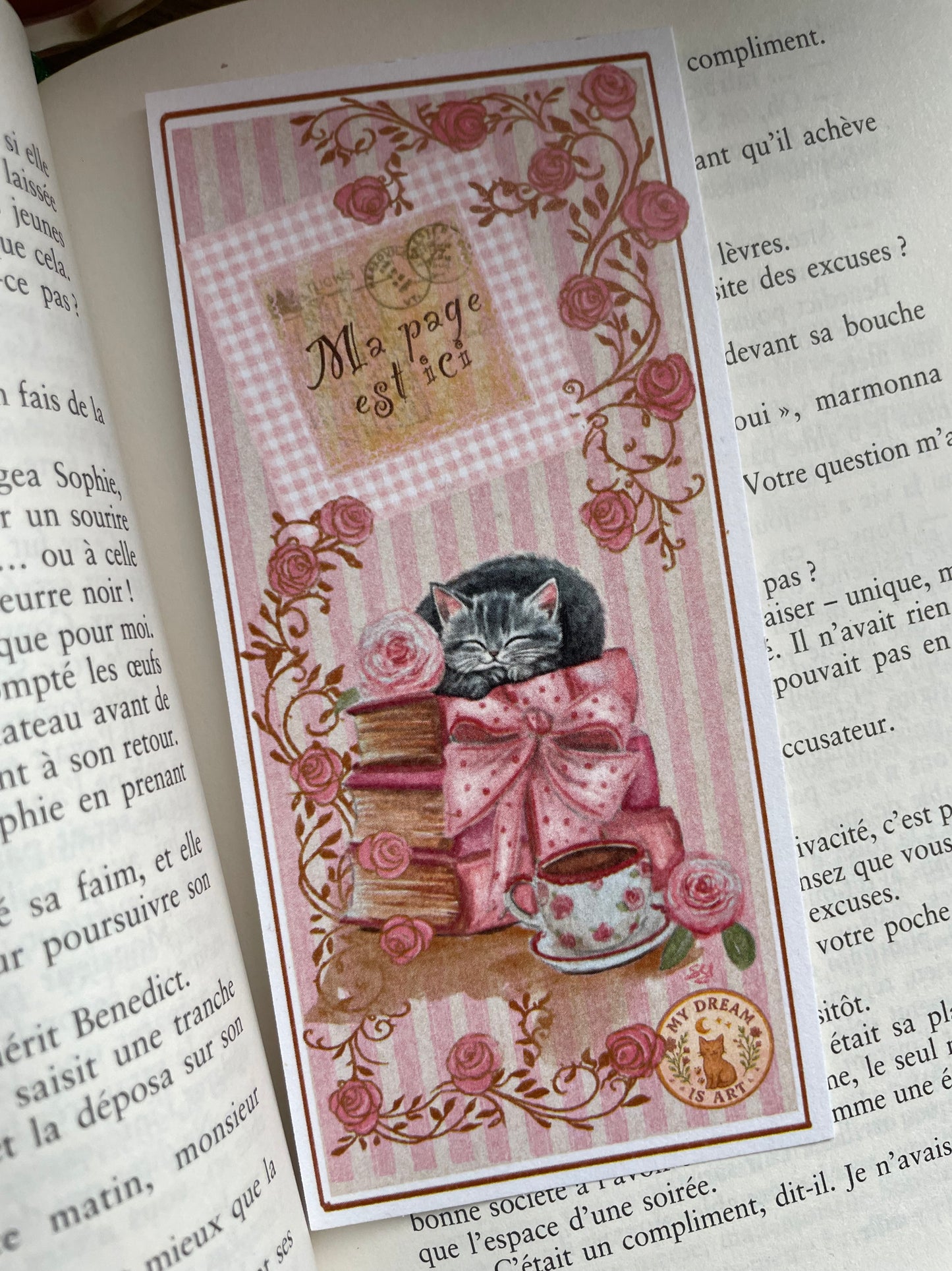 Lot de 4 marques-pages Jolie romance d'antan