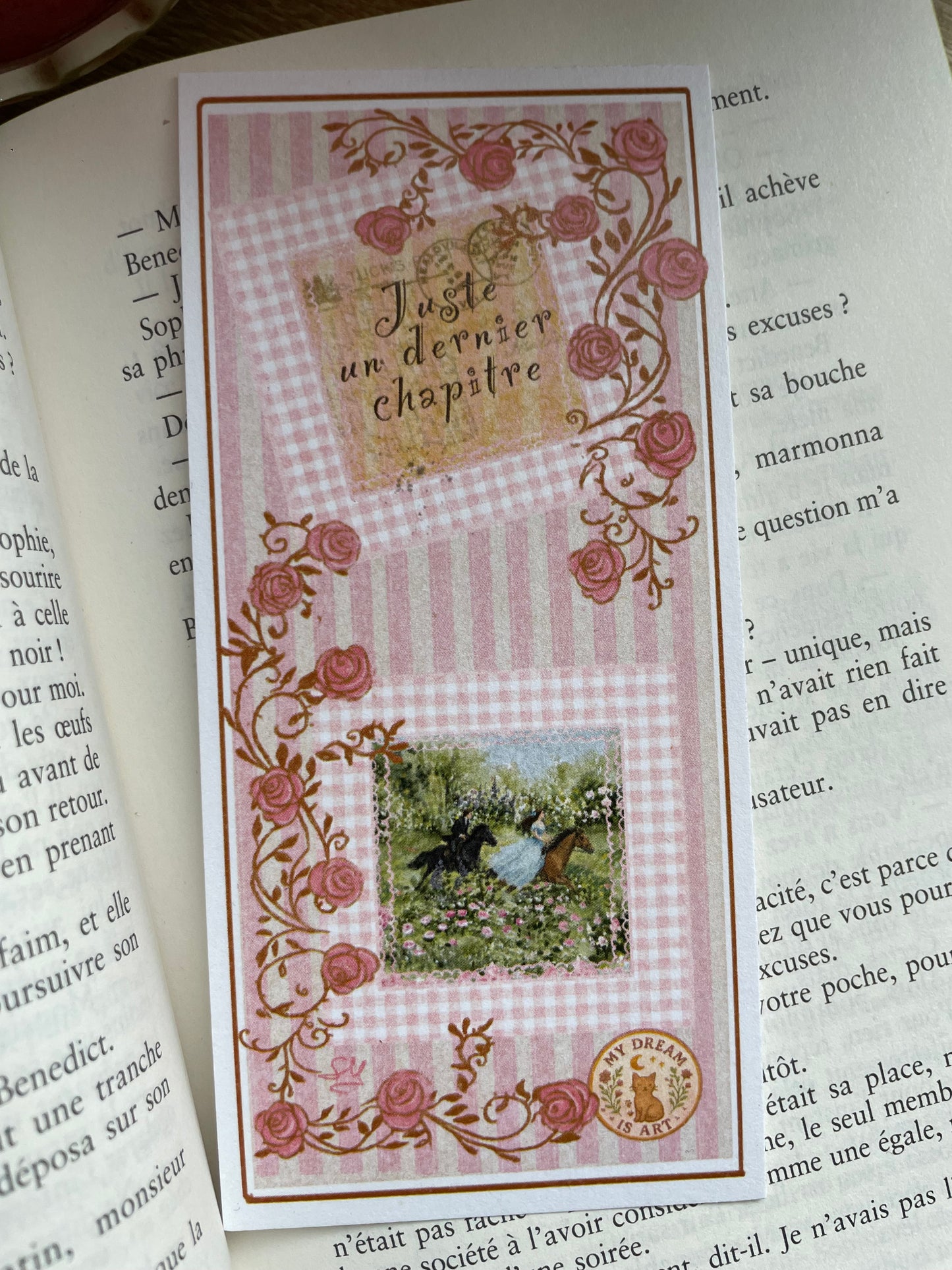 Lot de 4 marques-pages Jolie romance d'antan