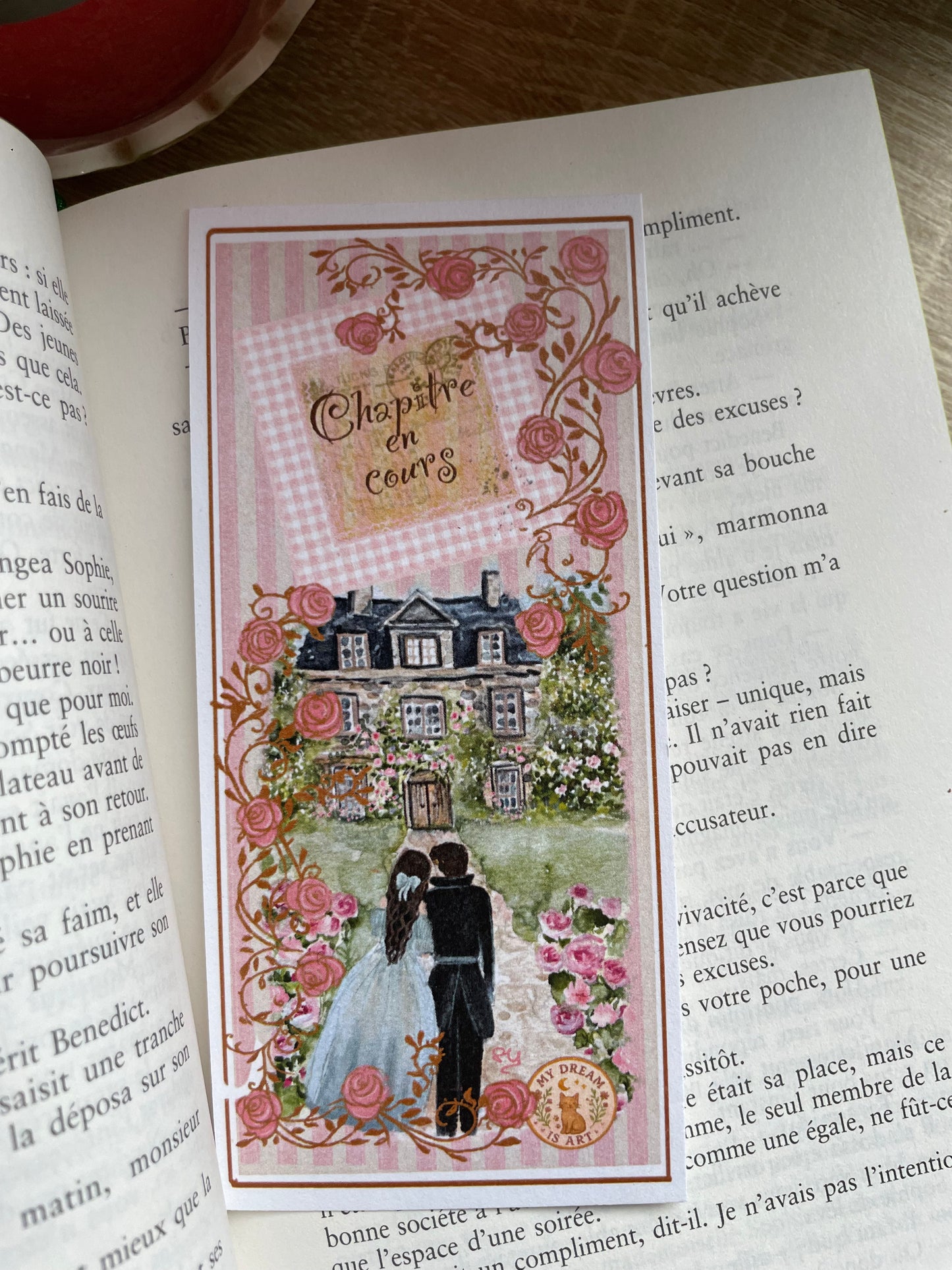 Lot de 4 marques-pages Jolie romance d'antan