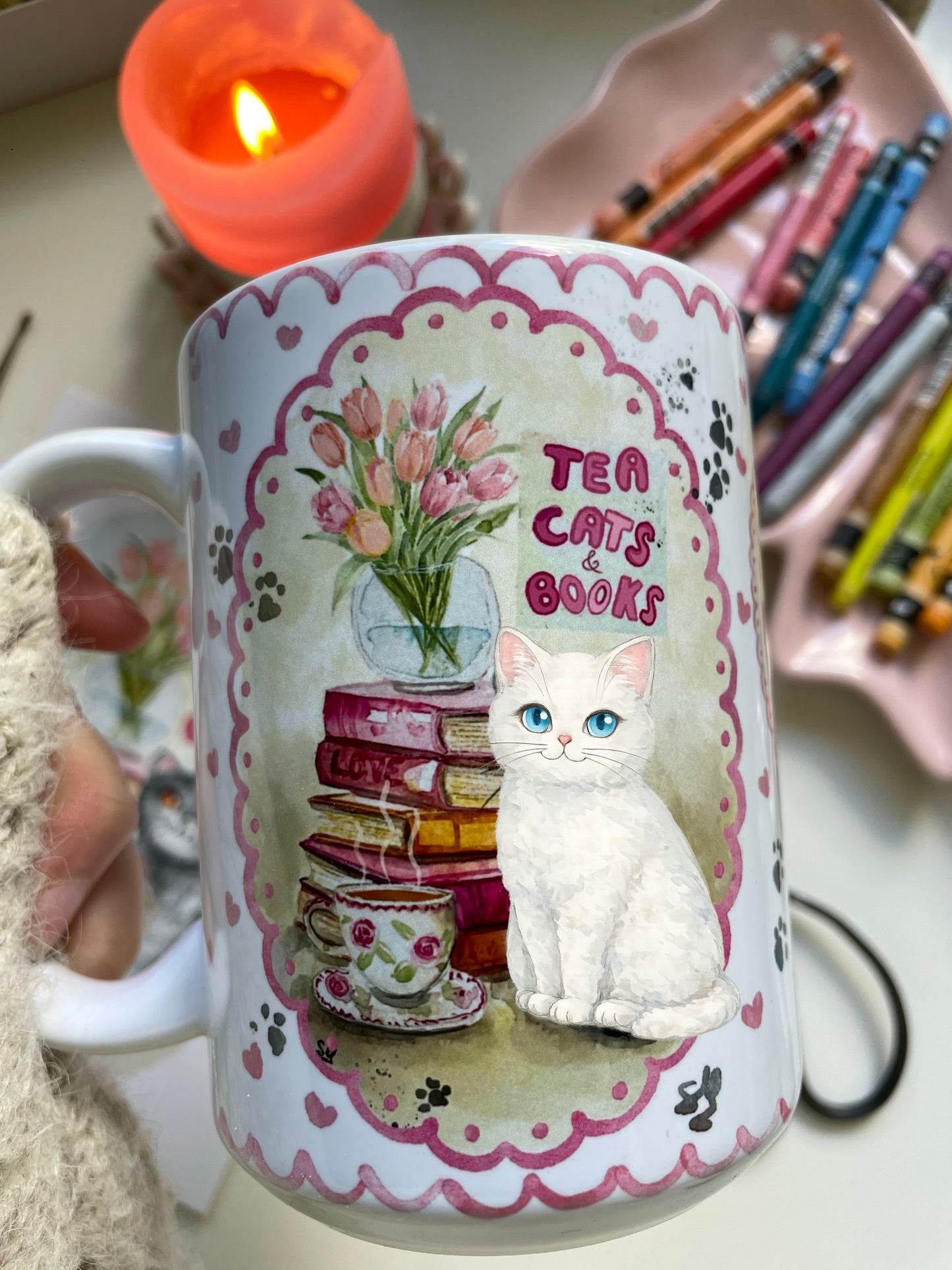 Tasse Tea, cats and books 2