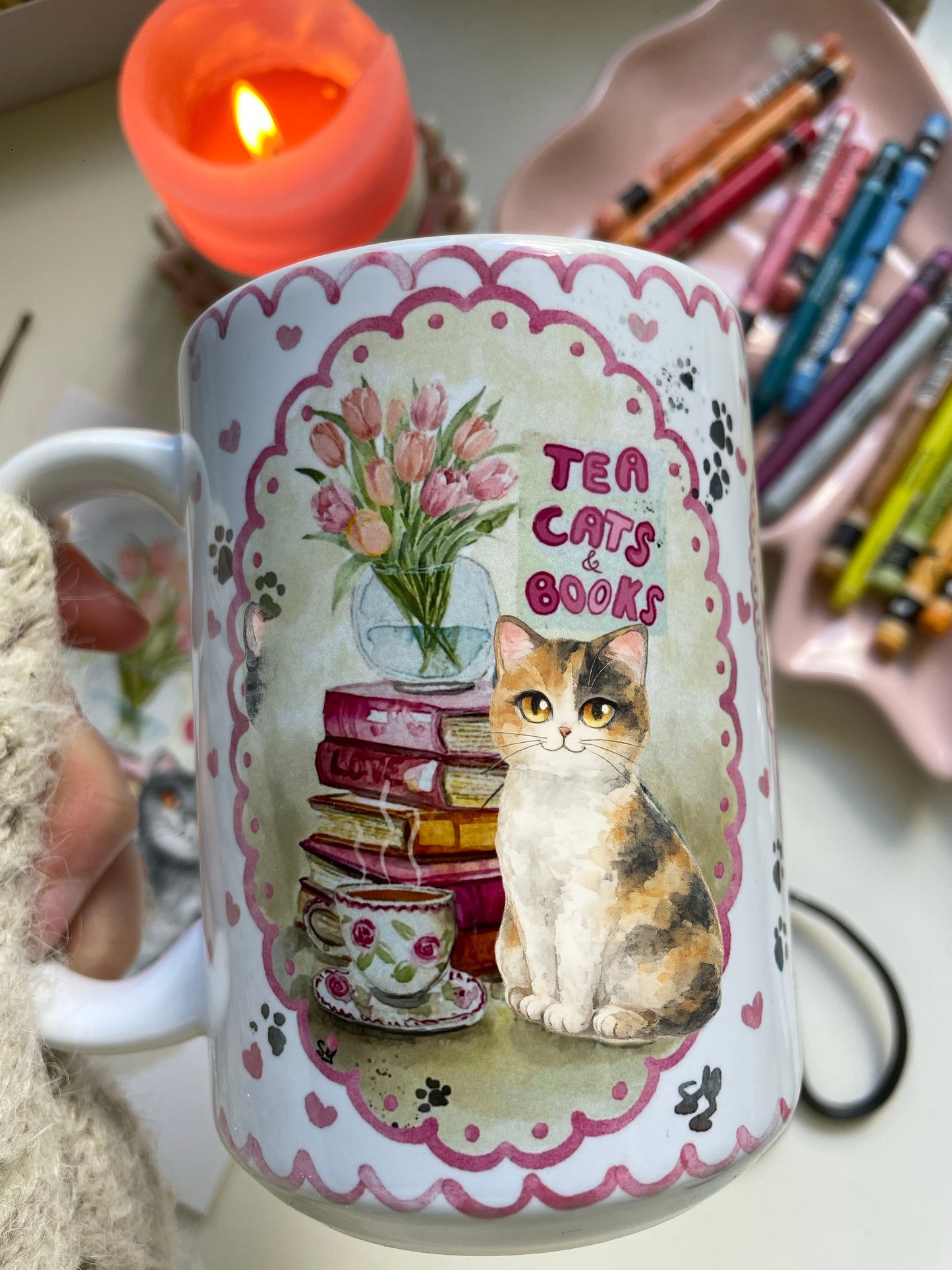 Tasse Tea, cats and books 2