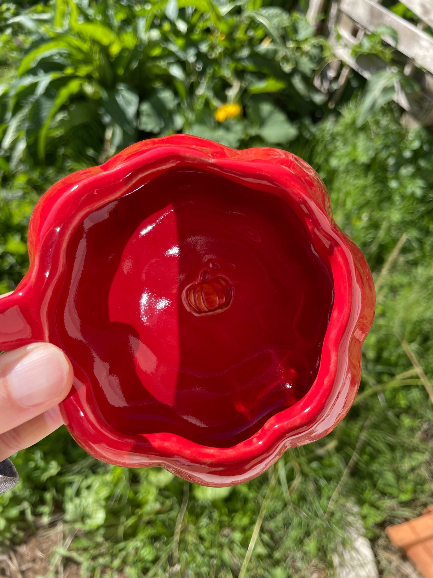 Tasse citrouille rouge biscornue