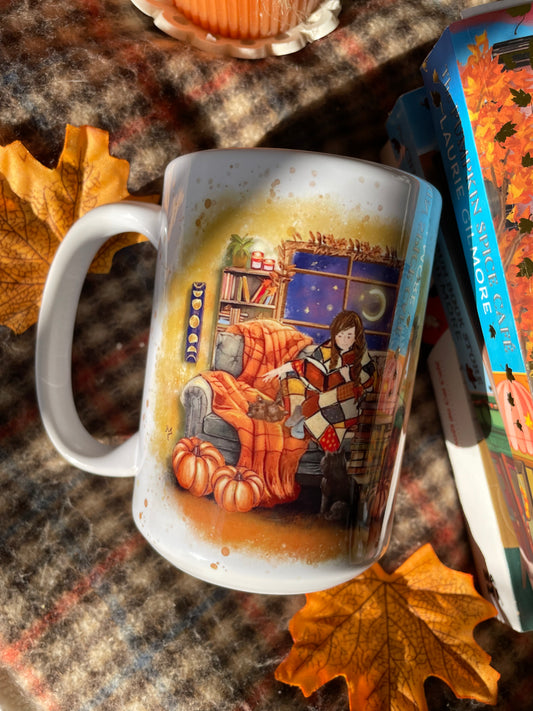 Tasse amoureuse de livres et de chats