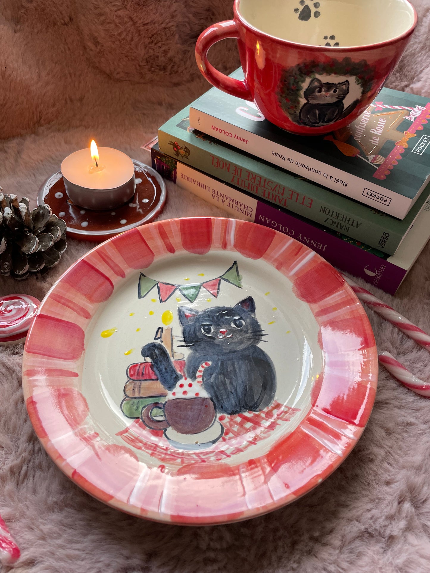 Assiette cosy chat’l’heureuse