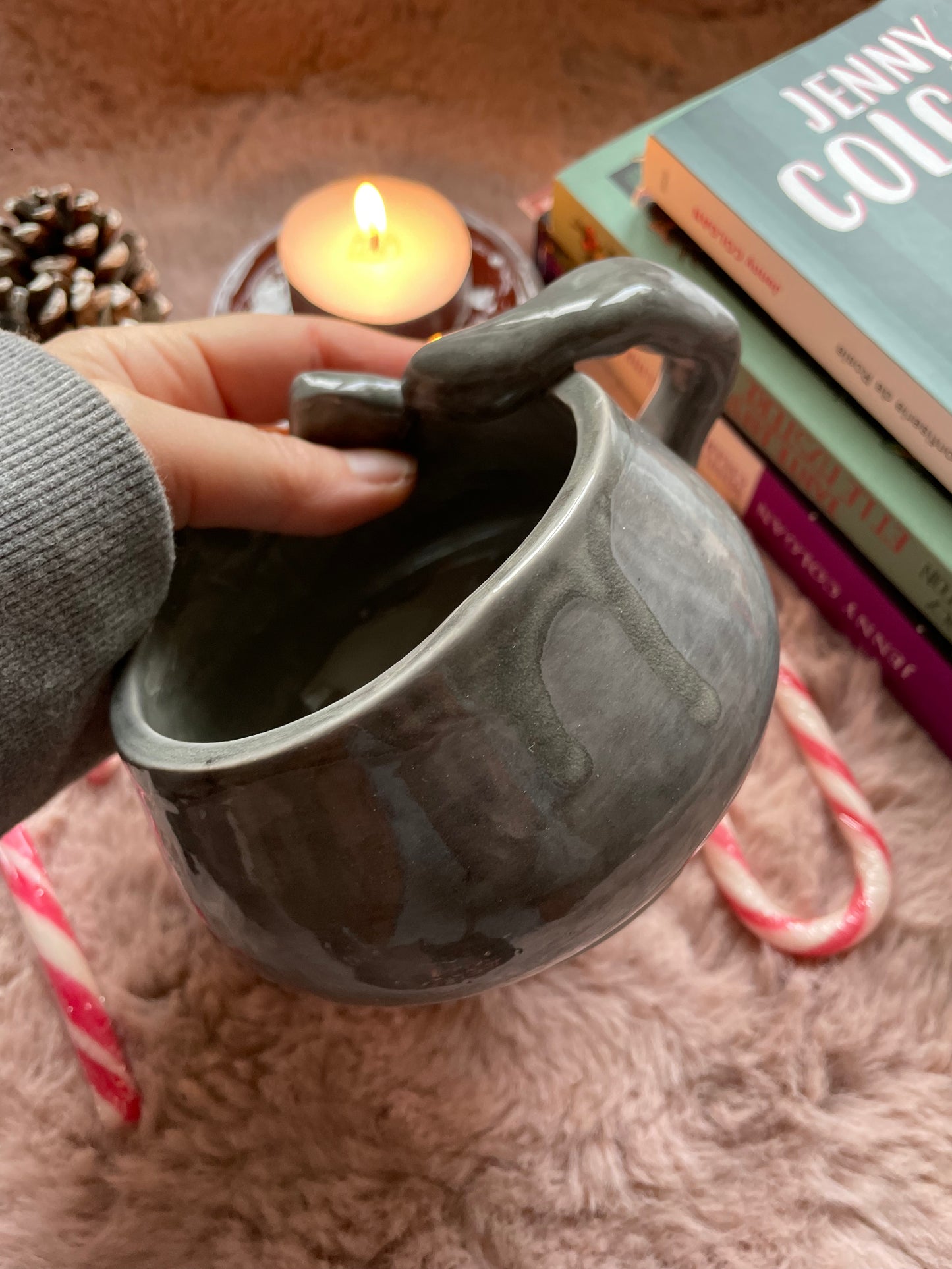 Tasse tête chat gris