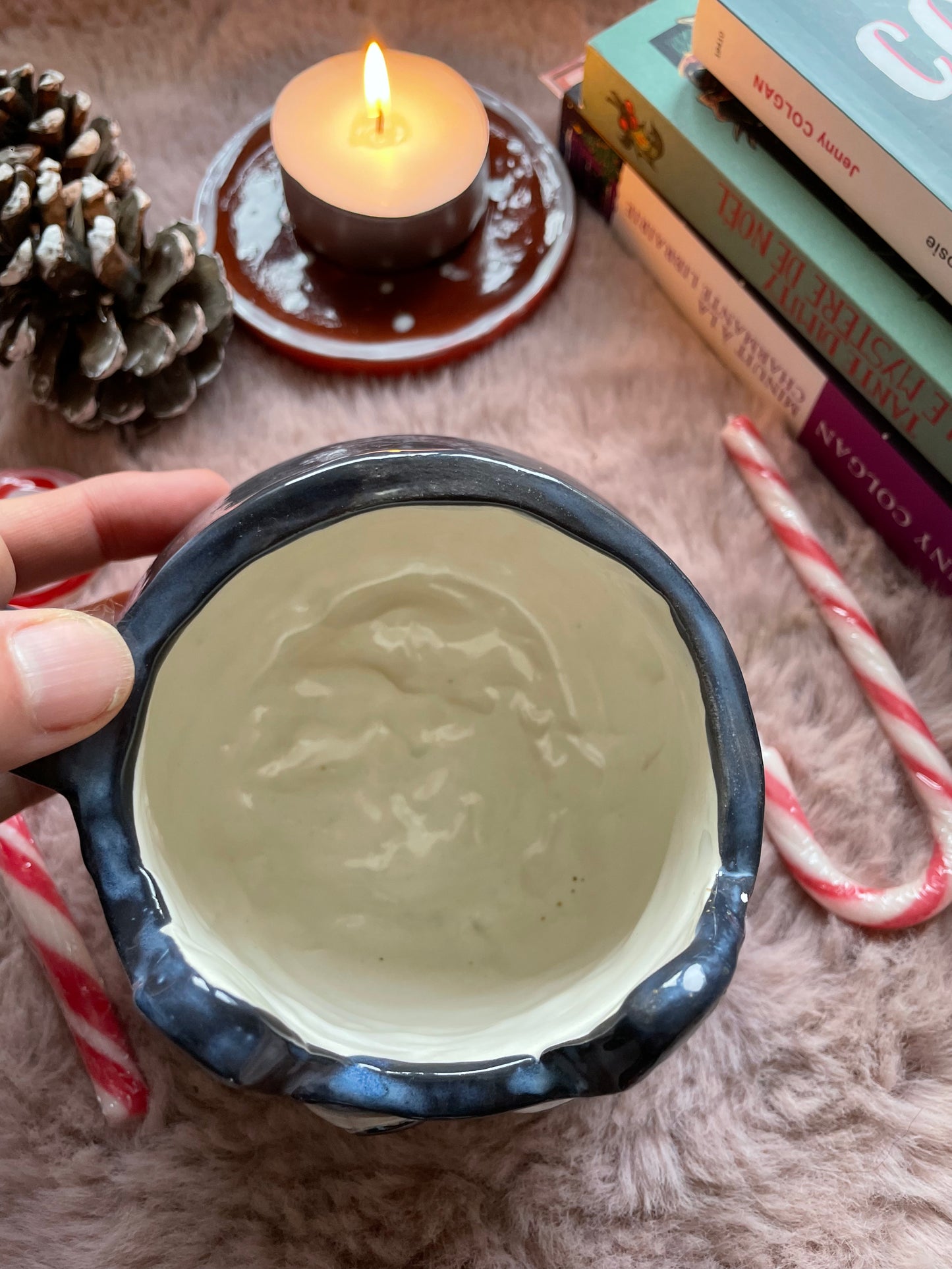 Tasse tête chat noir drôle