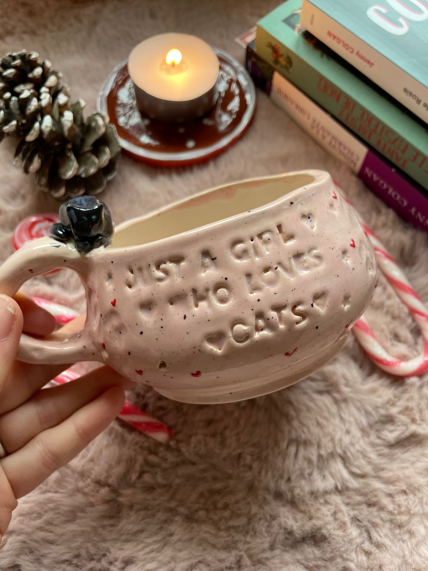 Tasse chat rose chat noir