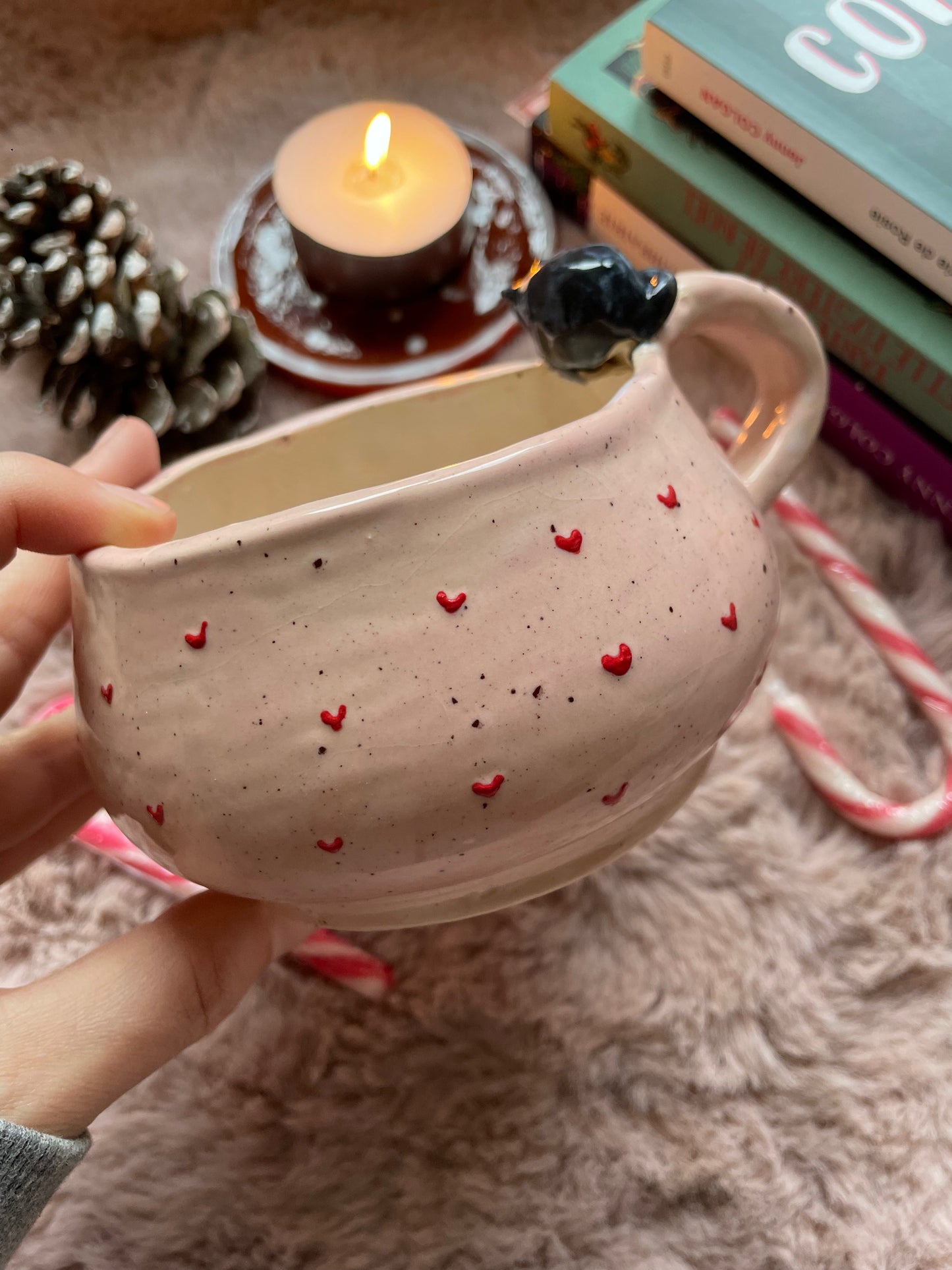 Tasse chat rose chat noir