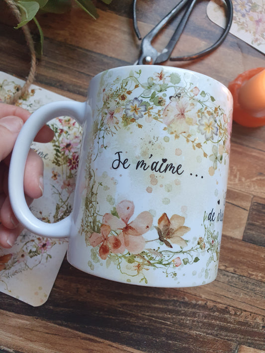 Je m'aime...la tasse et sa petite carte